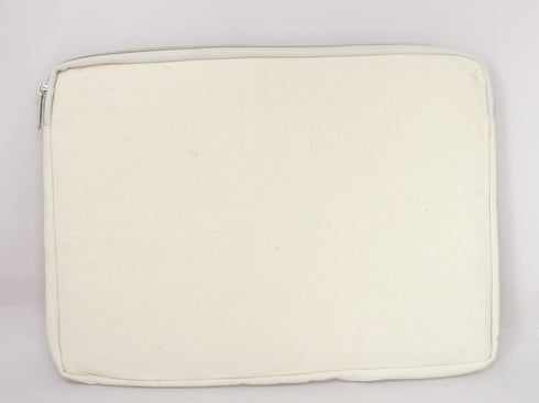 Rank White Canvas Laptop Sleeve